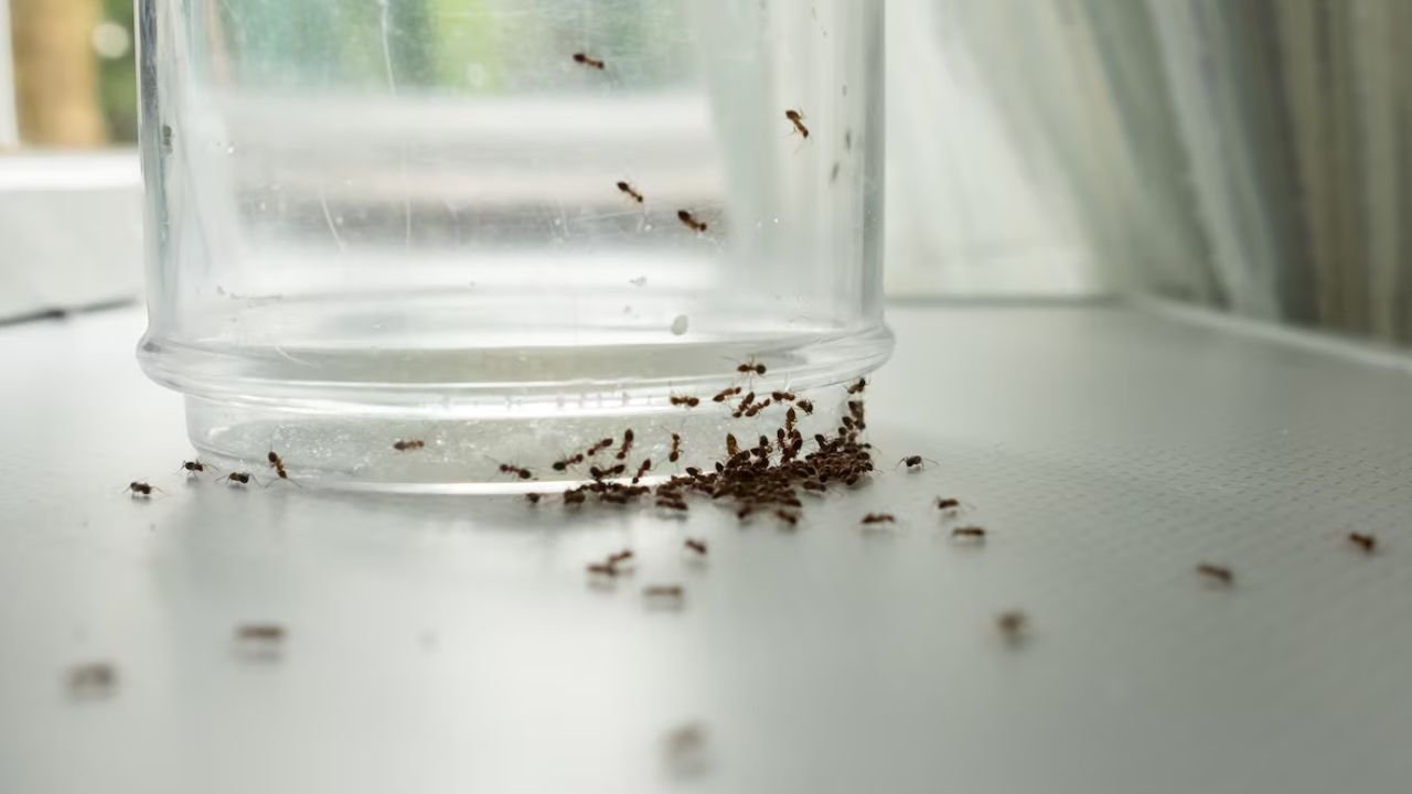 Formigas formando trilha dentro de casa durante o verão