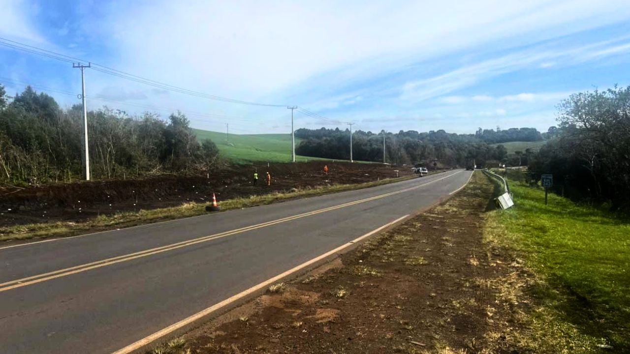 Obras de duplicação da PRC-466 entre Turvo e Palmeirinha