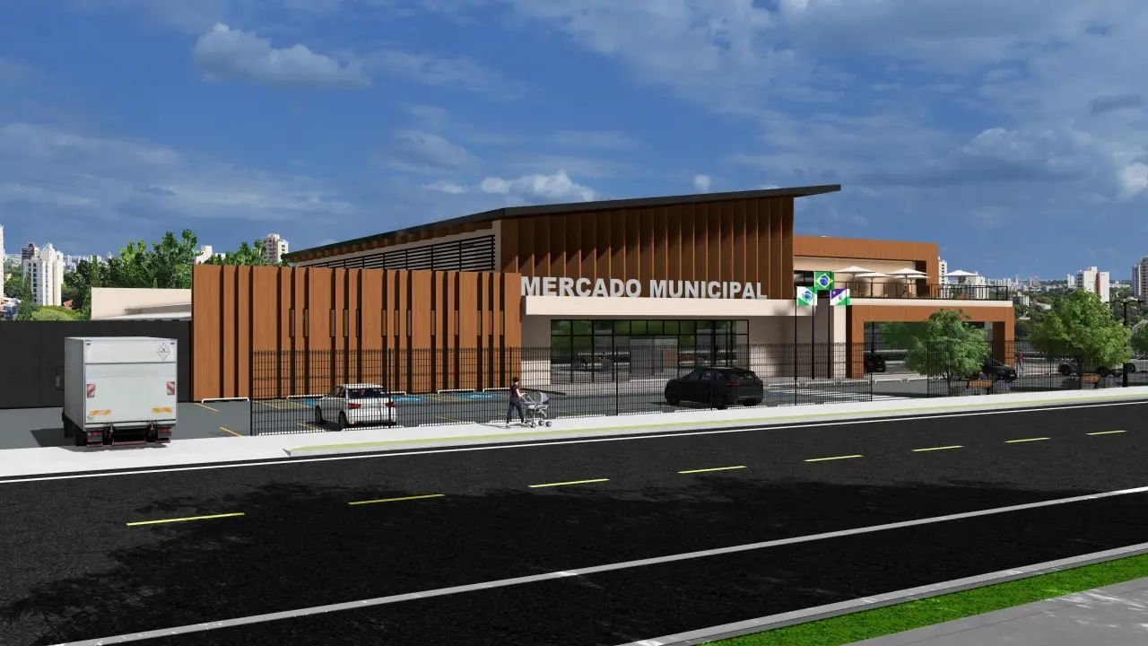 Projeto do novo Mercado Municipal de Guarapuava no Parque Lacerda Wernek