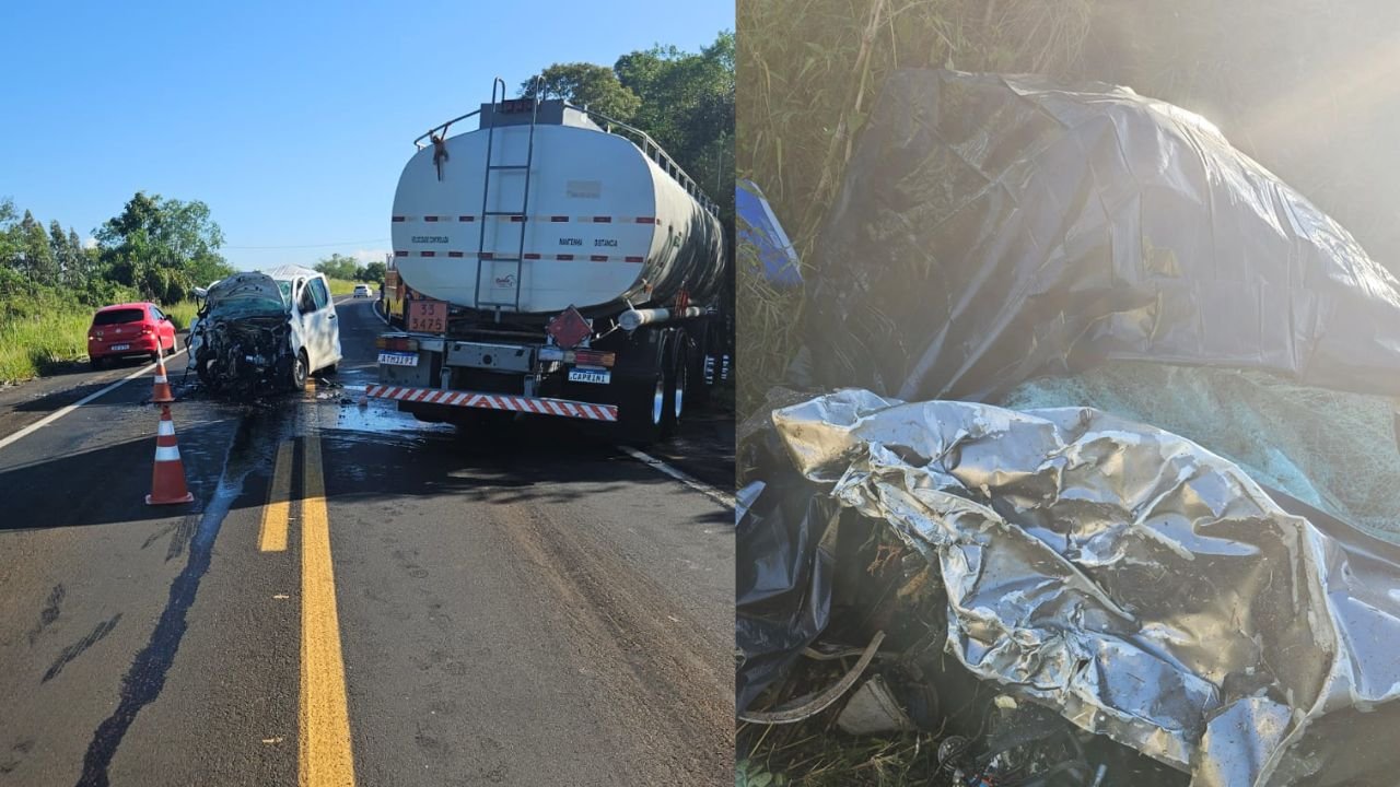 Acidente com três veículos deixou jovem morta na BR-373, em Candói