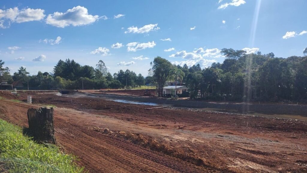 Trecho da PRC-466 em obras de duplicação entre Pitanga e Turvo