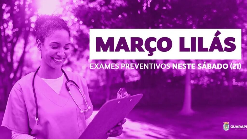 Ação do Março Lilás oferece exames preventivos gratuitos para mulheres em Guarapuava neste sábado (21)