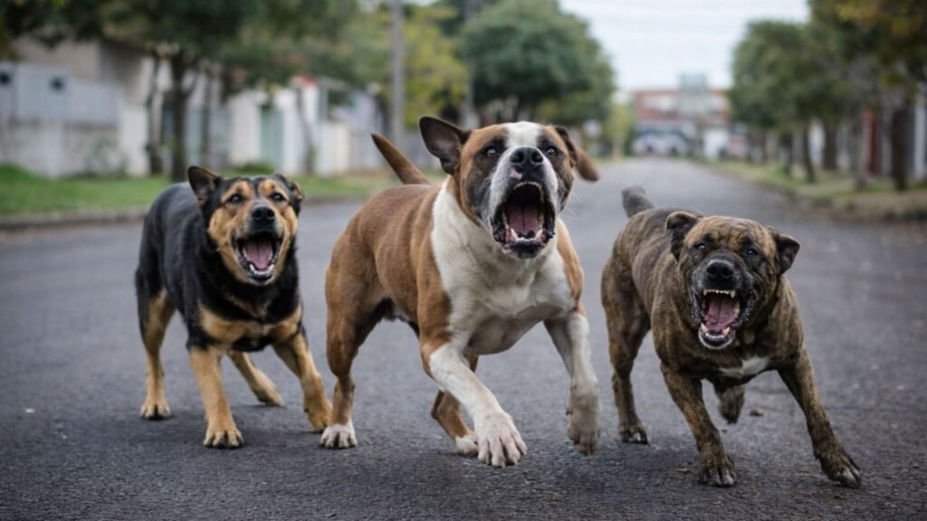 Atendimento do SAMU após ataque de cães em Guarapuava