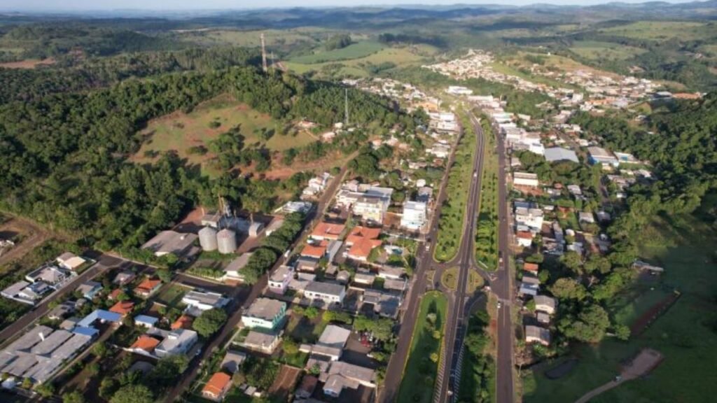 Vista aérea da cidade de Nova Laranjeiras