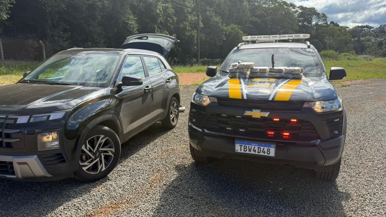 PRF apreendeu haxixe e medicamentos de origem estrangeira durante fiscalização na BR-277, em Guarapuava.