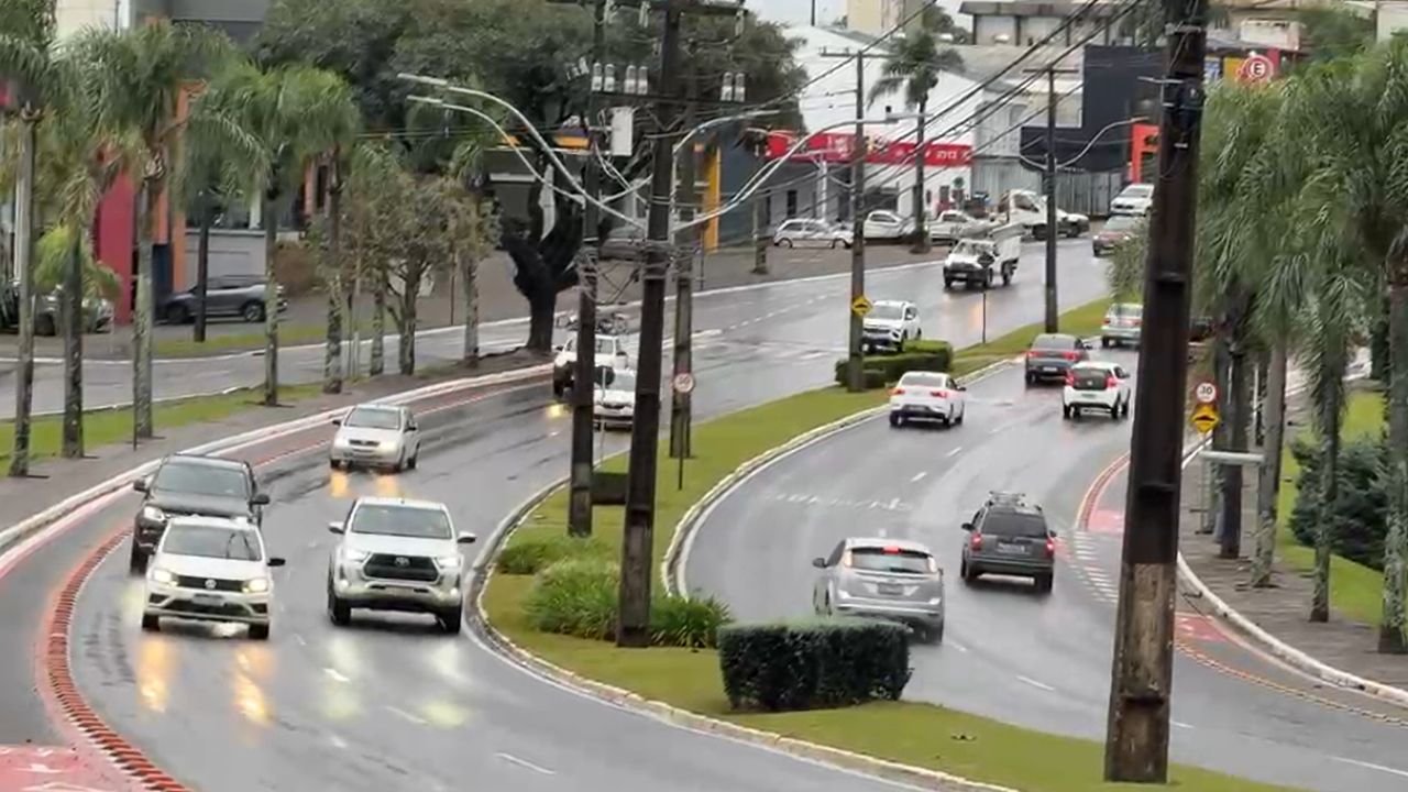Guarapuava registrou mais de 40 milímetros de chuva nesta sexta-feira.