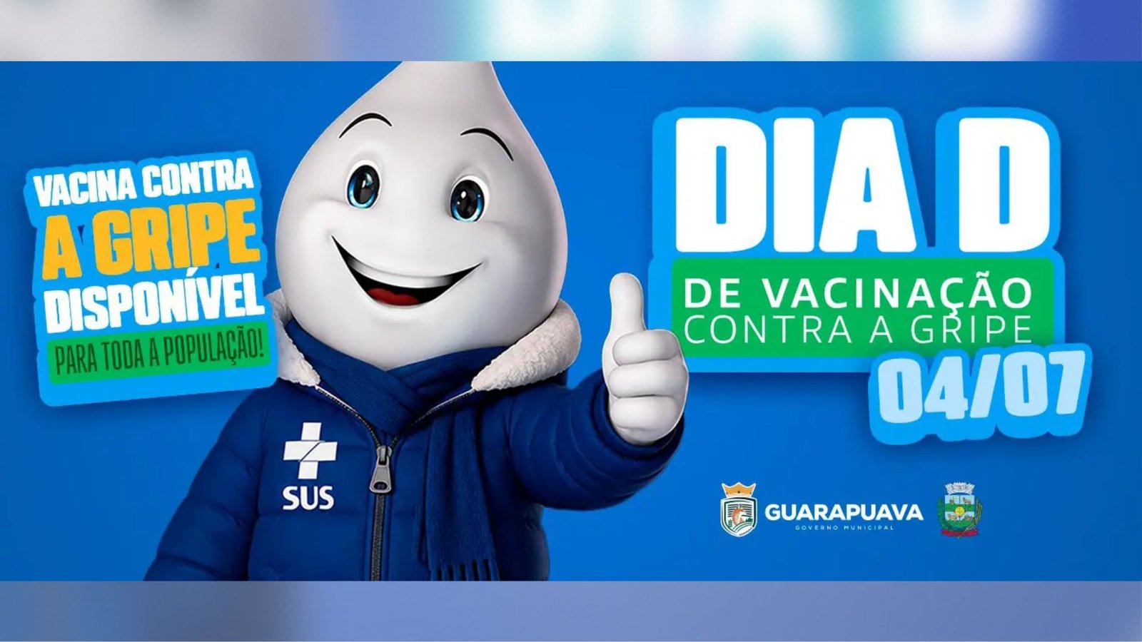 Dia D de Vacinação mobiliza unidades de saúde em Guarapuava.