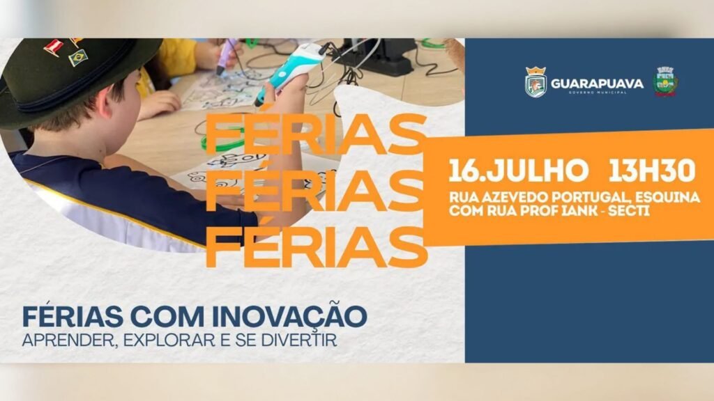 Férias com Inovação em Guarapuava terá robótica e realidade virtual.