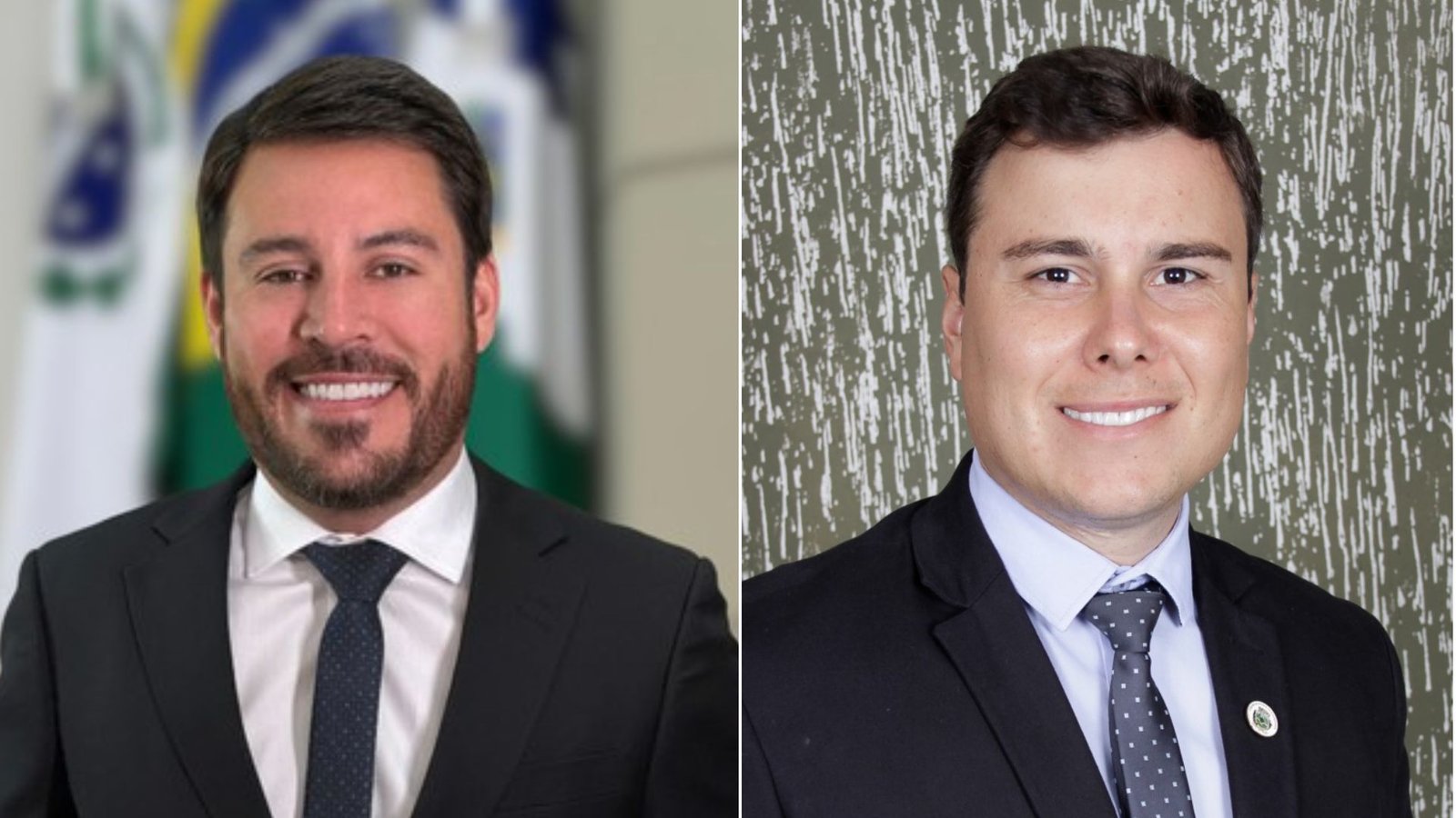 Pedro Moraes, presidente da Câmara Municipal de Guarapuava, e Danilo Dominico, atualmente vereador e ex-secretário municipal de Habitação e Urbanismo, são citados nas apurações da Operação Fórmula Mágica. Fotos: Divulgação/Câmara Municipal