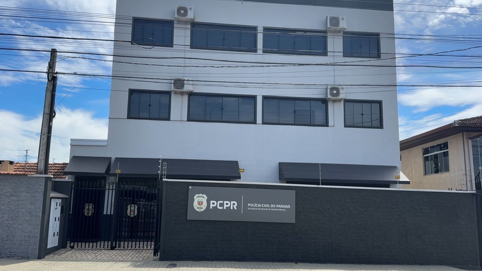Fachada da Delegacia da Polícia Civil de Prudentópolis, responsável pela investigação do caso. Foto: Arquivo/ Atento News