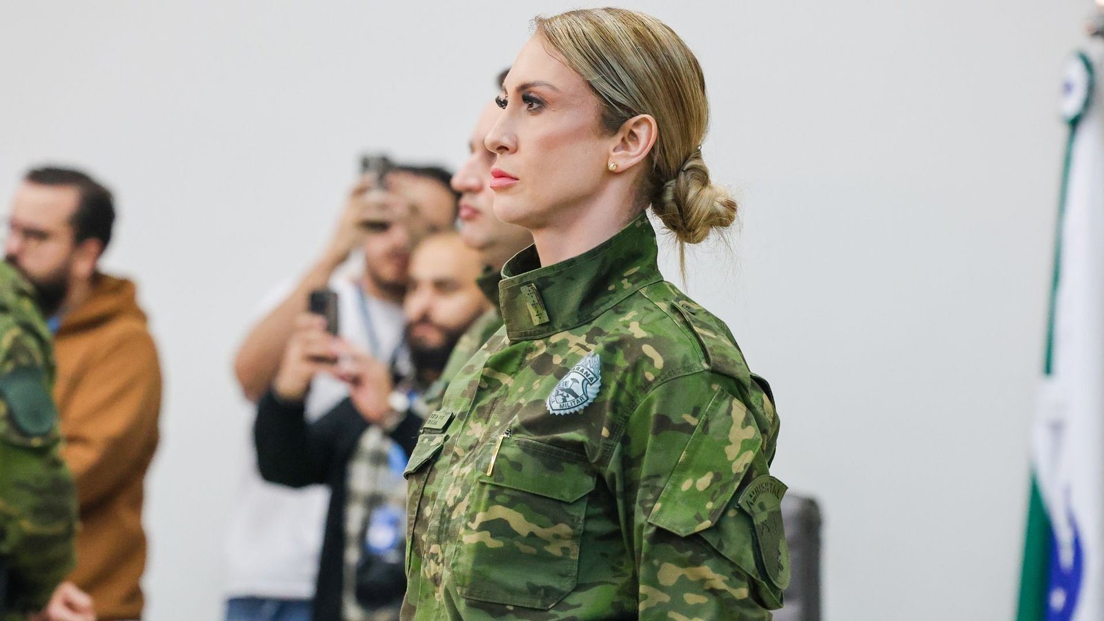 Capitã Patrícia Fernanda Silvério é a primeira mulher a assumir o comando da 4ª Companhia da Polícia Militar Ambiental em Guarapuava. Foto: Divulgação/ Câmara Municipal de Guarapuava