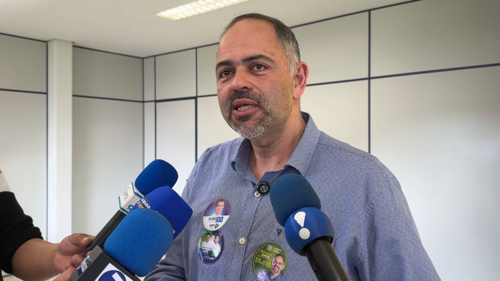 Artagão Júnior participou de coletiva de imprensa na tarde desta terça-feira (22). Foto: Atento News