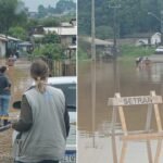 Chuva deixa casas...