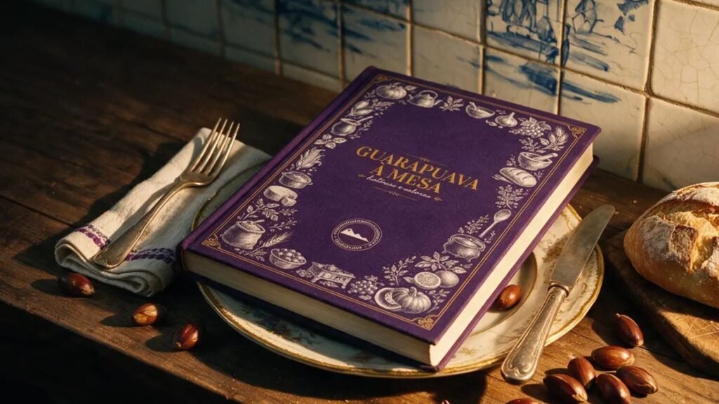 Livro Guarapuava à Mesa – histórias e sabores reúne 110 receitas de famílias do município e será lançado na quarta-feira (14), na UTFPR. Arte: Divulgação/IHG.