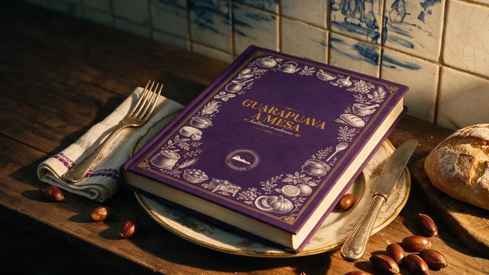 Livro Guarapuava à Mesa – histórias e sabores reúne 110 receitas de famílias do município e será lançado na quarta-feira (14), na UTFPR. Arte: Divulgação/IHG.