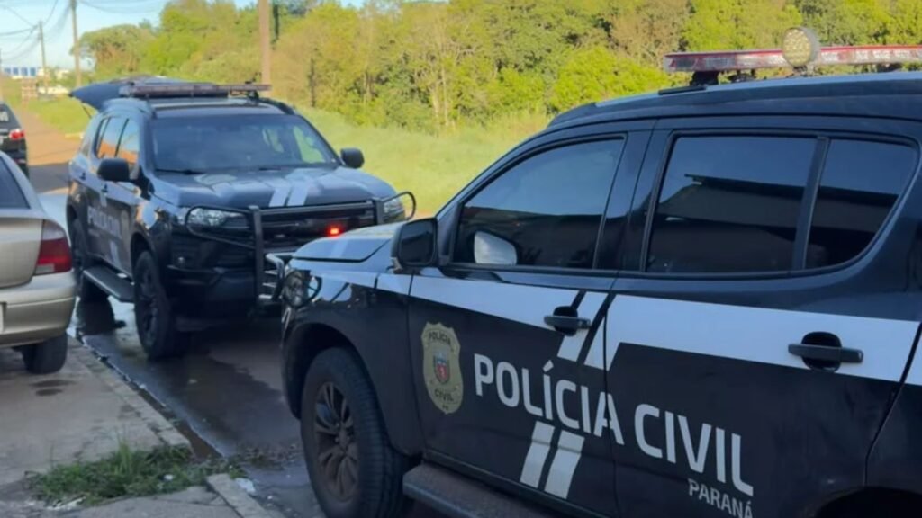 Polícia Civil cumpriu oito mandados de busca e realizou prisões durante investigação de homicídio ocorrido em agosto, no bairro Industrial de Guarapuava. Foto: Divulgação/ PCPR