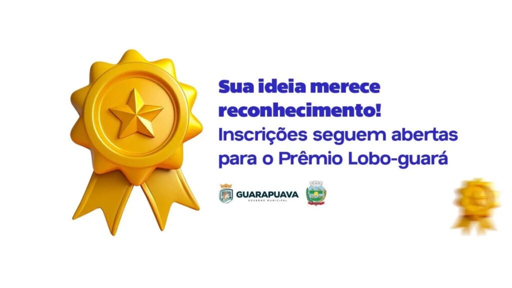 Primeira edição do Prêmio Lobo-guará recebe inscrições até 31 de outubro e vai reconhecer pesquisas e projetos inovadores desenvolvidos em Guarapuava. Foto: Divulgação/Prefeitura de Guarapuava.