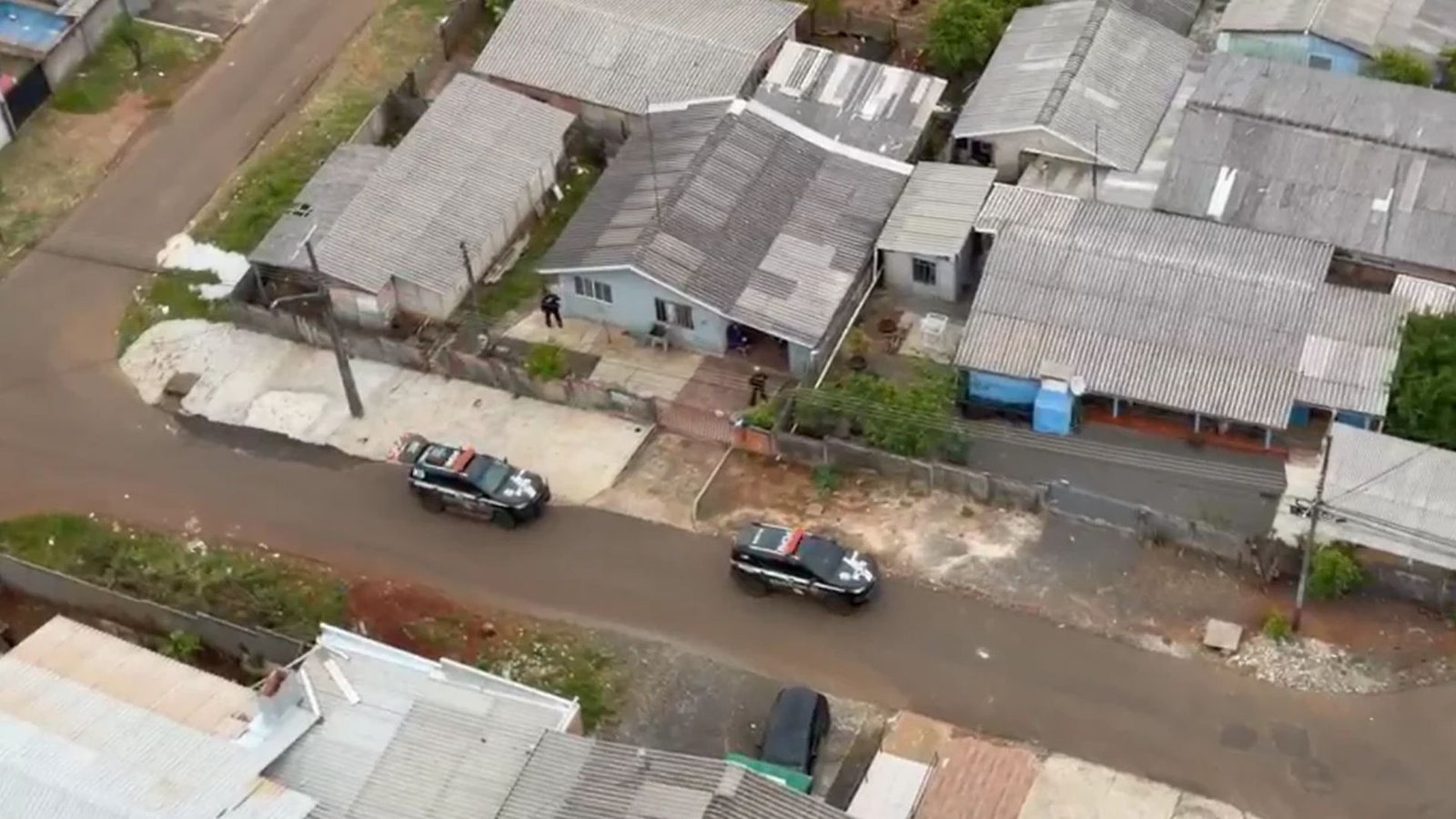 Operação Ponto de Inflexão mobilizou mais de 180 policiais em Guarapuava nesta quinta-feira (29). Foto: Reprodução/ PCPR